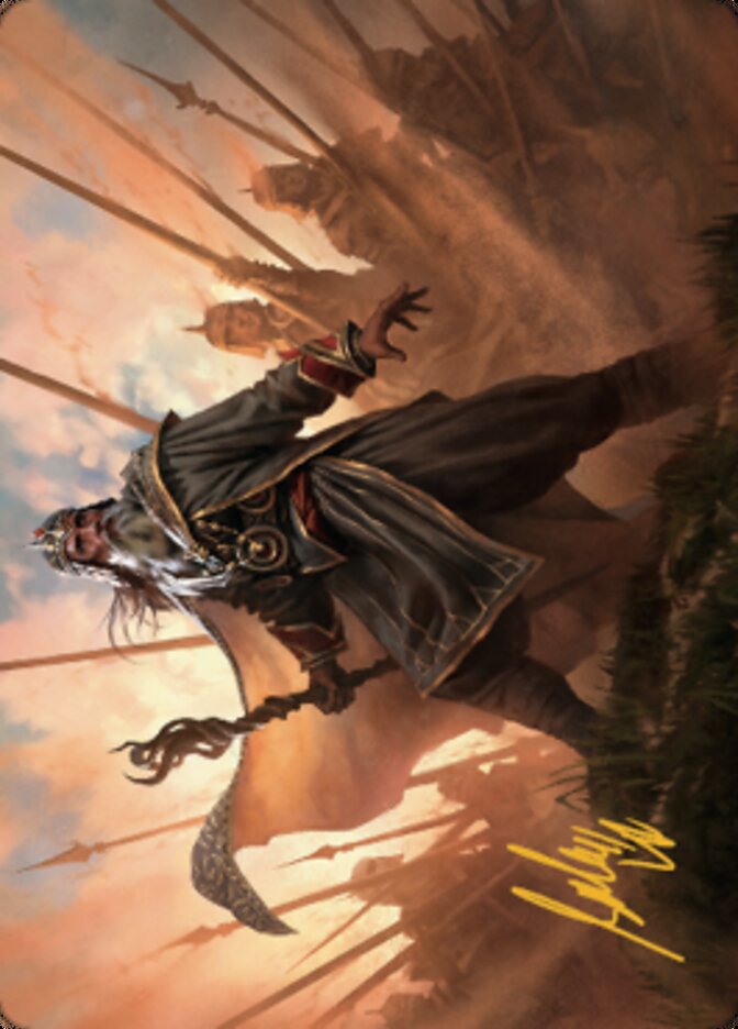 Hazezon, Shaper of Sand Art Card (Gold-Stamped Signature) [Dominaria United Art Series] | Devastation Store