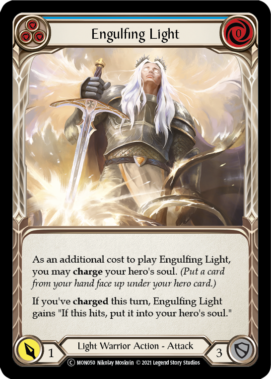 Engulfing Light (Blue) (Rainbow Foil) [U-MON050-RF] Unlimited Edition Rainbow Foil | Devastation Store