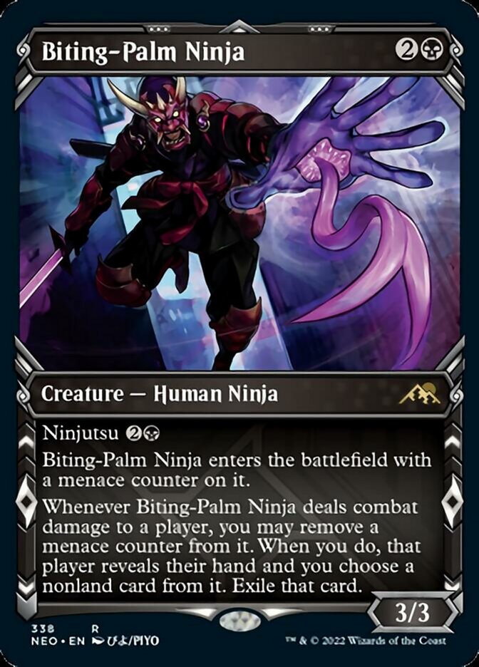 Biting-Palm Ninja (Showcase Ninja) [Kamigawa: Neon Dynasty] | Devastation Store