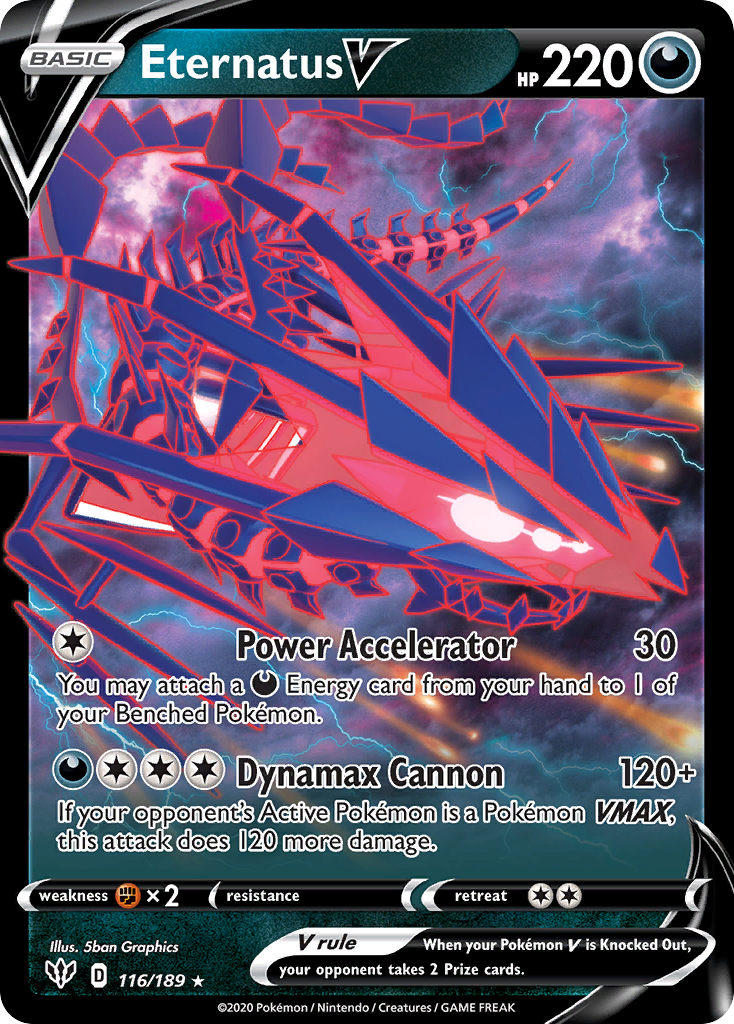 Eternatus V (116/189) (Jumbo Card) [Sword & Shield: Darkness Ablaze] | Devastation Store