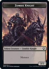 Zombie Knight // Goblin Double-sided Token [Dominaria United Commander Tokens] | Devastation Store