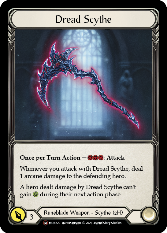 Dread Scythe (Rainbow Foil) [U-MON229-RF] Unlimited Edition Rainbow Foil | Devastation Store