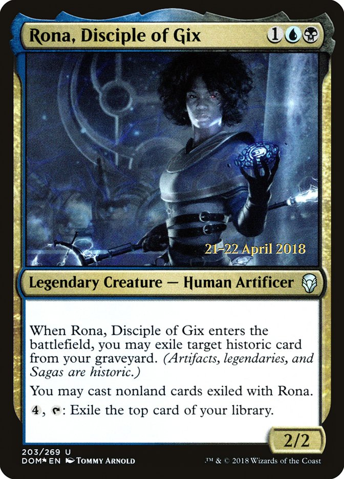 Rona, Disciple of Gix  [Dominaria Prerelease Promos] - Devastation Store | Devastation Store