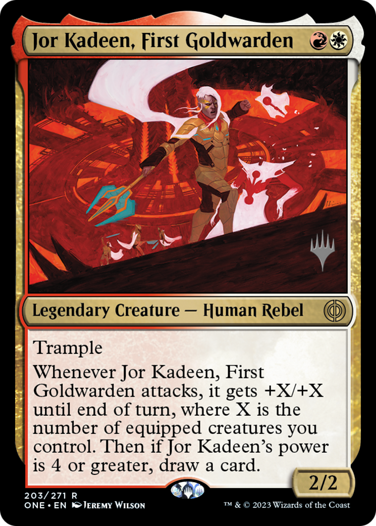 Jor Kadeen, First Goldwarden (Promo Pack) [Phyrexia: All Will Be One Promos] | Devastation Store
