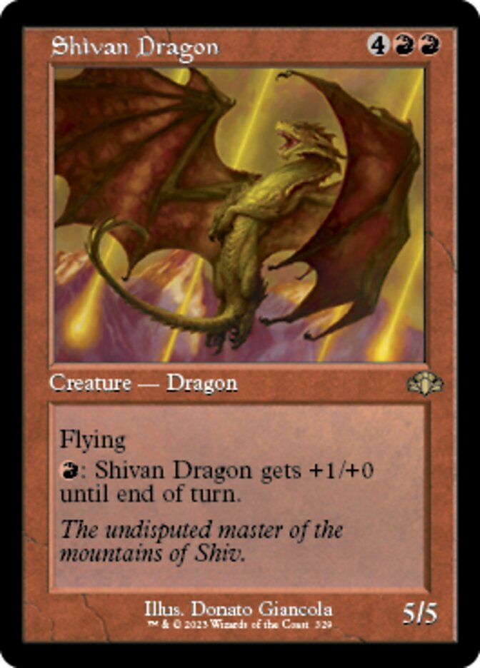 Shivan Dragon (Retro) [Dominaria Remastered] | Devastation Store