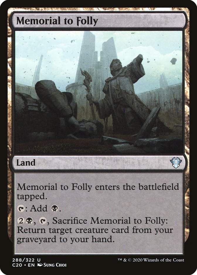 Memorial to Folly [Commander 2020] | Devastation Store