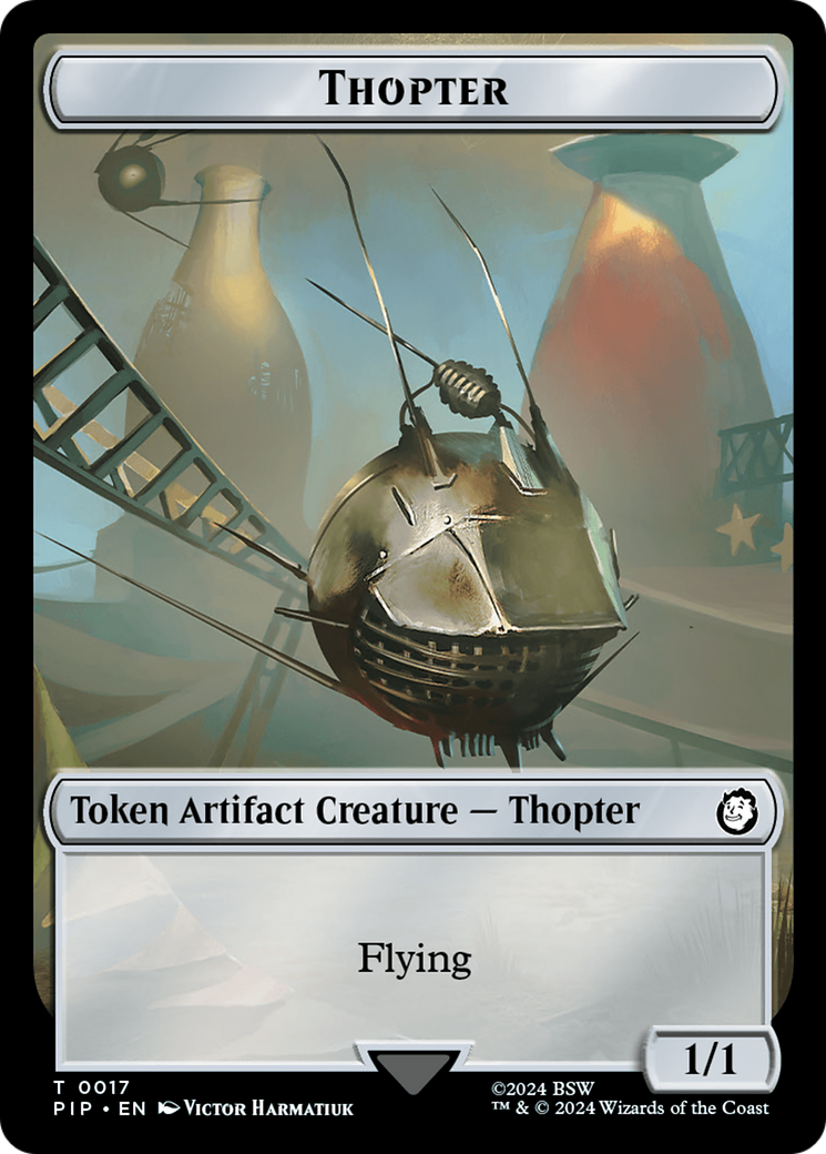 Treasure (0018) // Thopter Double-Sided Token [Fallout Tokens] | Devastation Store