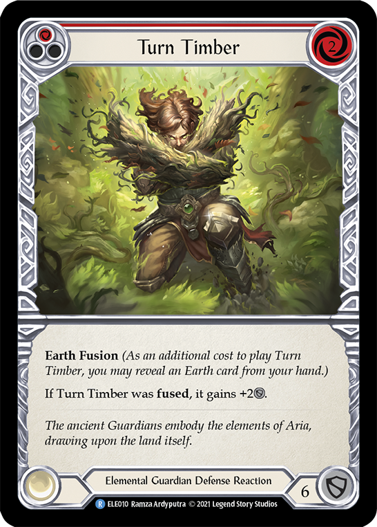 Turn Timber (Red) [ELE010] (Tales of Aria)  1st Edition Rainbow Foil | Devastation Store