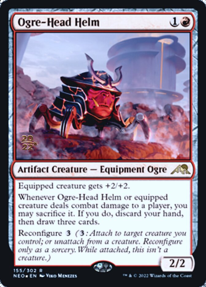 Ogre-Head Helm [Kamigawa: Neon Dynasty Prerelease Promos] | Devastation Store