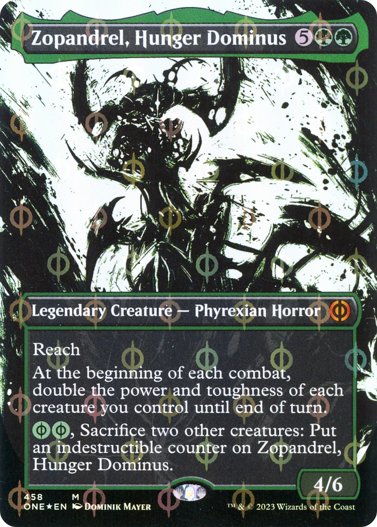 Zopandrel, Hunger Dominus (Borderless Ichor Step-and-Compleat Foil) [Phyrexia: All Will Be One] | Devastation Store