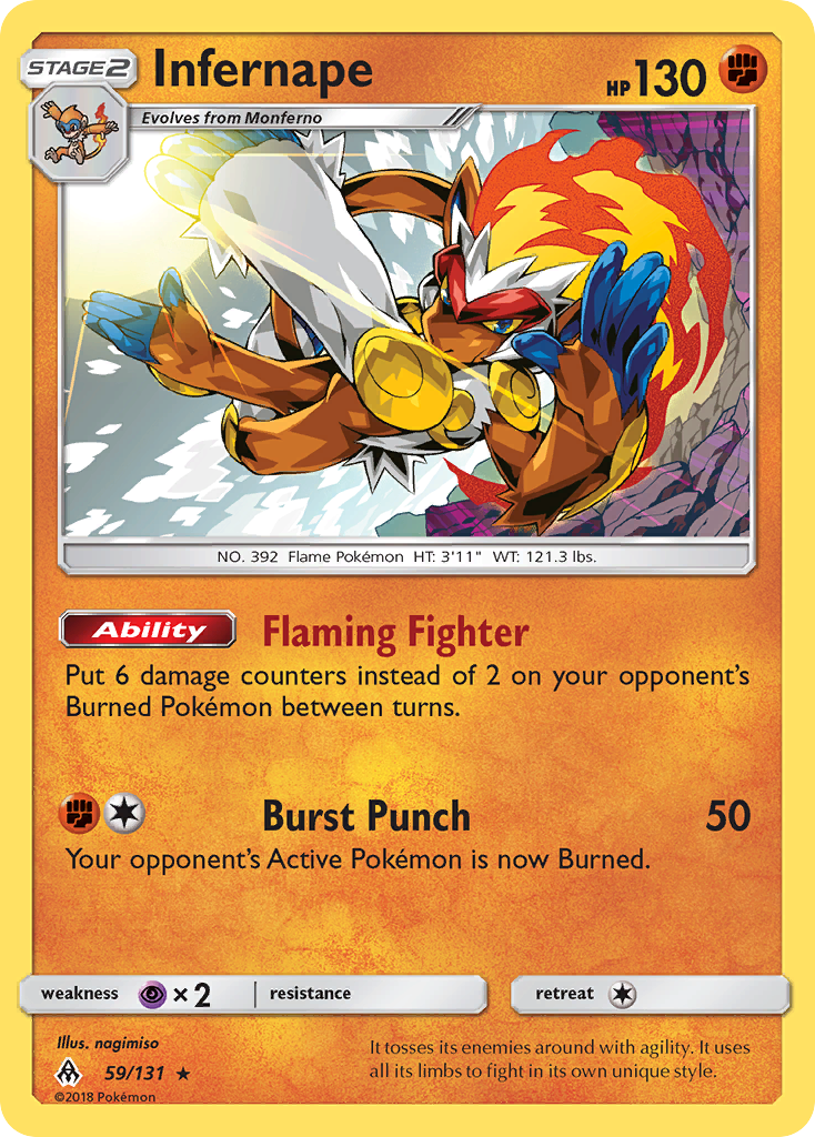 Infernape (59/131) [Sun & Moon: Forbidden Light] | Devastation Store