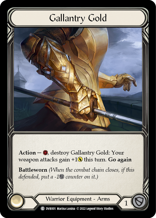 Gallantry Gold [DVR005] (Classic Battles: Rhinar vs Dorinthea)  Rainbow Foil | Devastation Store
