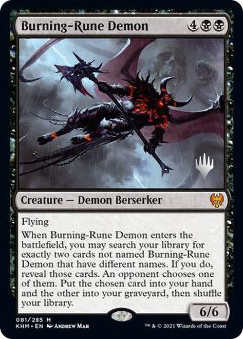 Burning-Rune Demon [Kaldheim Promos] | Devastation Store