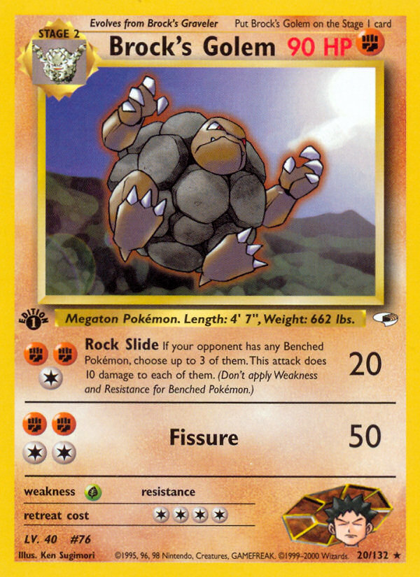 Brock's Golem (20/132) [Gym Heroes 1st Edition] | Devastation Store