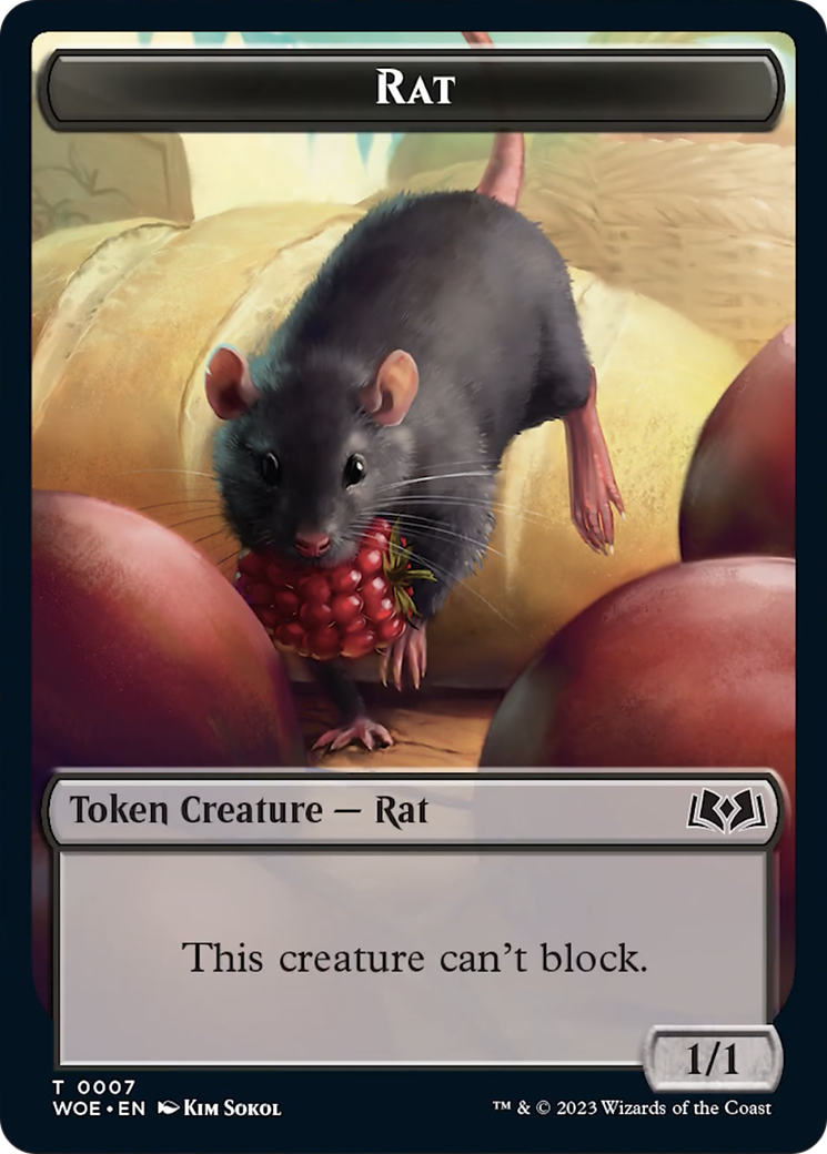 Rat Token [Wilds of Eldraine Tokens] | Devastation Store