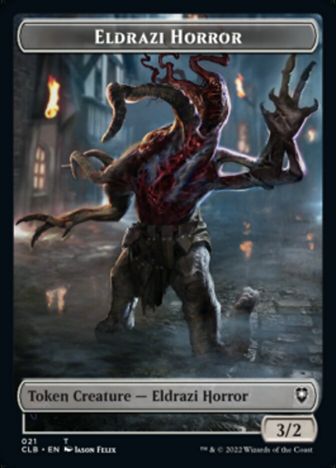 Horror // Eldrazi Horror Double-sided Token [Commander Legends: Battle for Baldur's Gate Tokens] | Devastation Store
