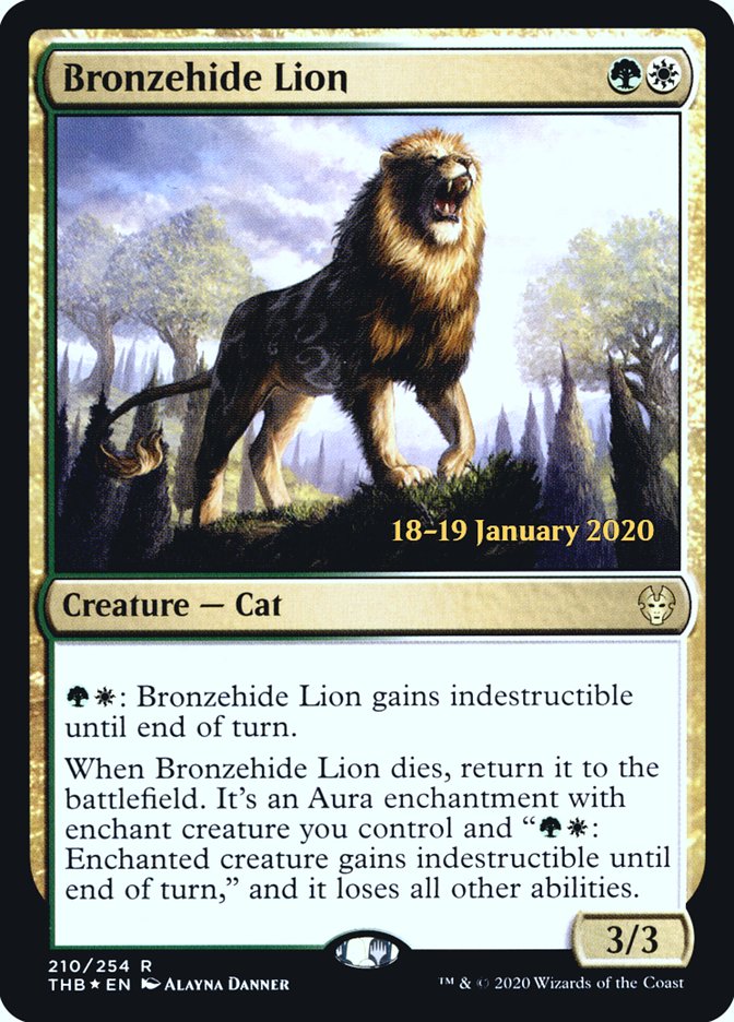Bronzehide Lion [Theros Beyond Death Prerelease Promos] | Devastation Store