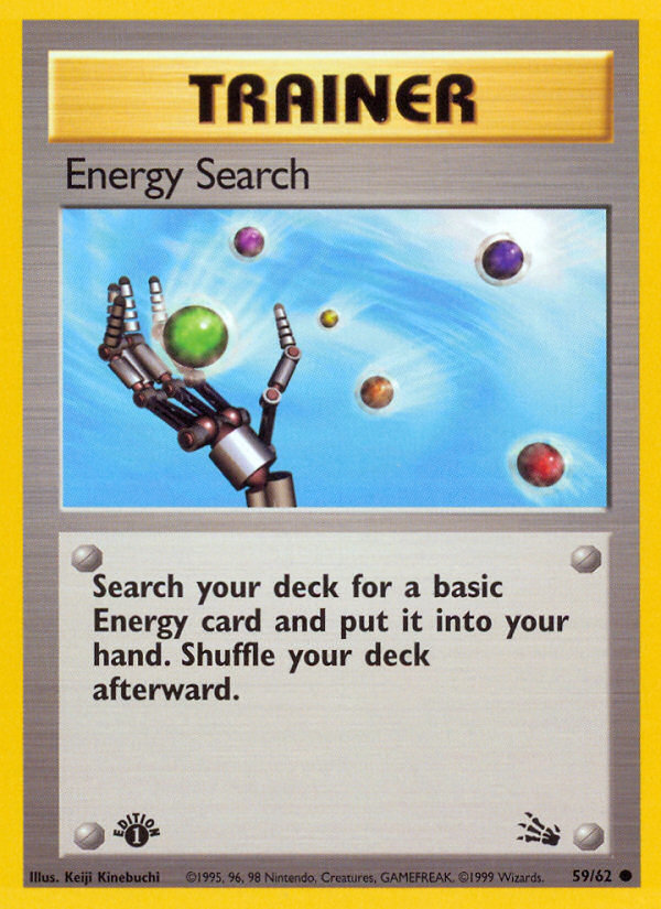 Energy Search (59/62) [Fossil 1st Edition] | Devastation Store