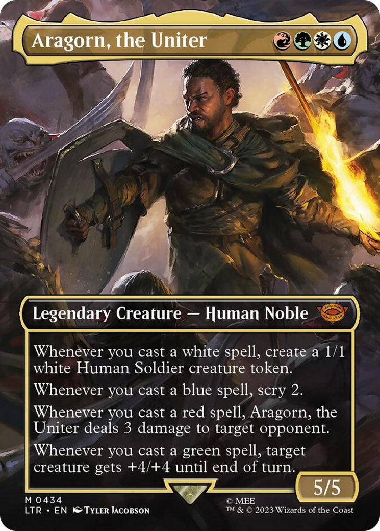 Aragorn, the Uniter (Borderless Alternate Art) [The Lord of the Rings: Tales of Middle-Earth] | Devastation Store