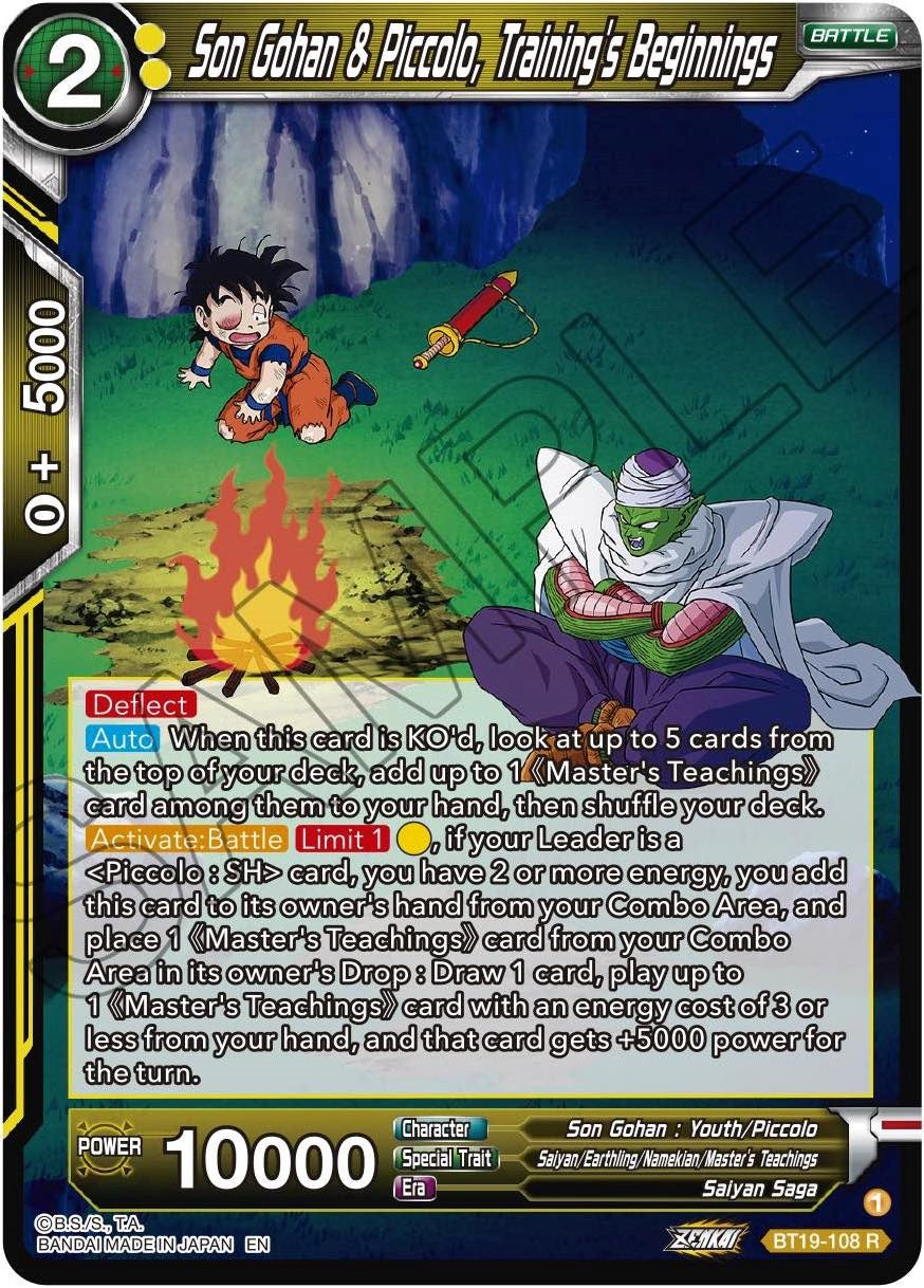 Son Gohan & Piccolo, Training's Beginnings (BT19-108) [Fighter's Ambition] | Devastation Store