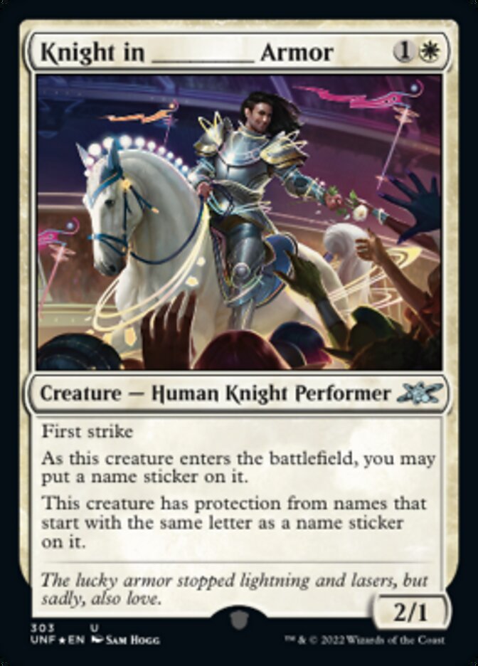 Knight in _____ Armor (Galaxy Foil) [Unfinity] | Devastation Store