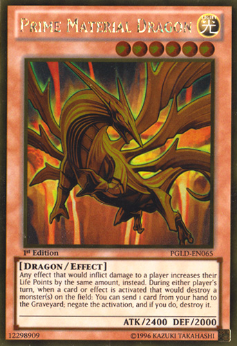 Prime Material Dragon [PGLD-EN065] Gold Rare | Devastation Store