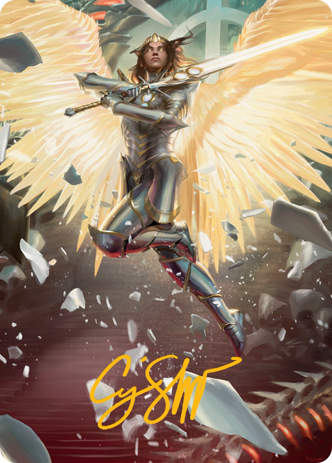 Archangel Elspeth Art Card (Gold-Stamped Signature) [March of the Machine Art Series] | Devastation Store