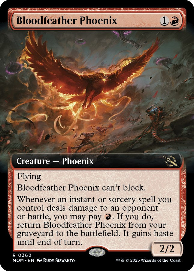 Bloodfeather Phoenix (Extended Art) [March of the Machine] | Devastation Store