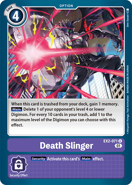 Death Slinger [EX2-071] [Digital Hazard] | Devastation Store