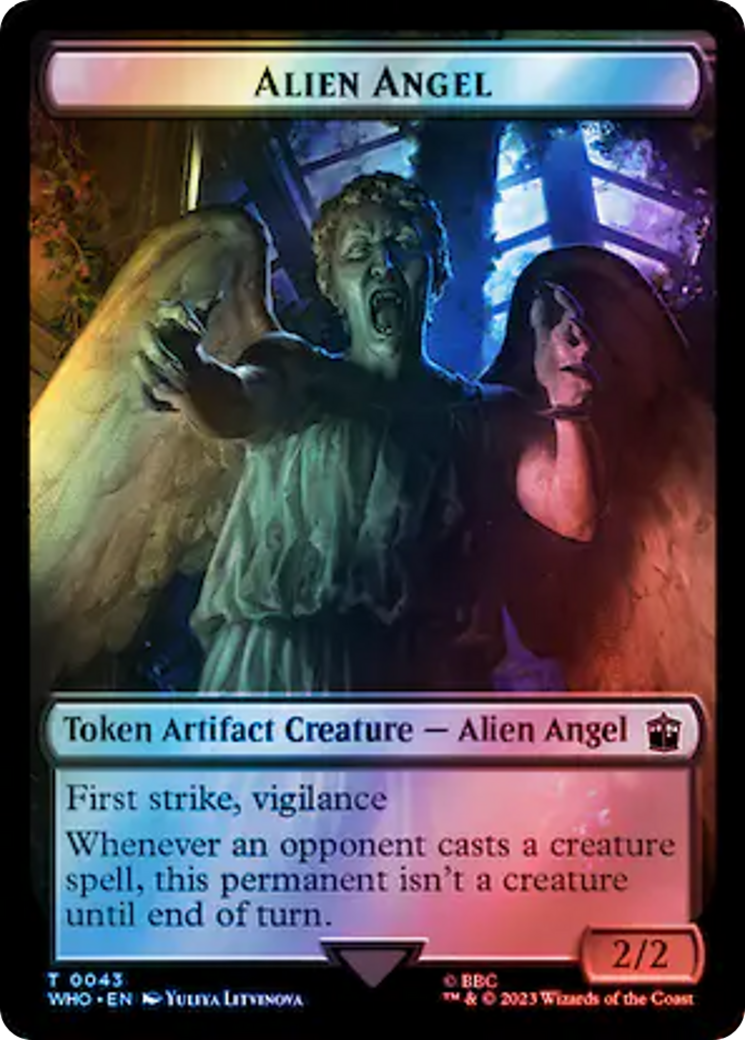Alien Angel // Mutant Double-Sided Token (Surge Foil) [Doctor Who Tokens] | Devastation Store