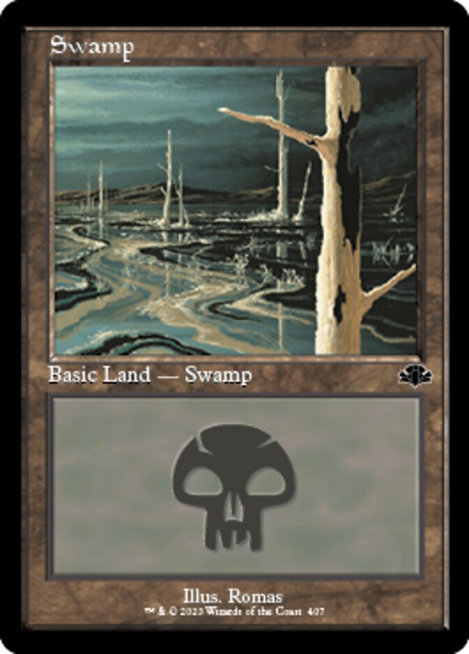 Swamp (407) (Retro) [Dominaria Remastered] | Devastation Store