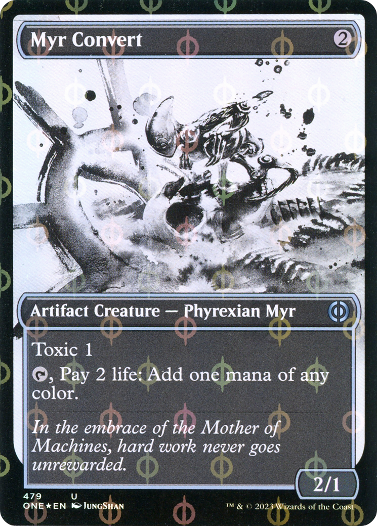 Myr Convert (Showcase Ichor Step-and-Compleat Foil) [Phyrexia: All Will Be One] | Devastation Store