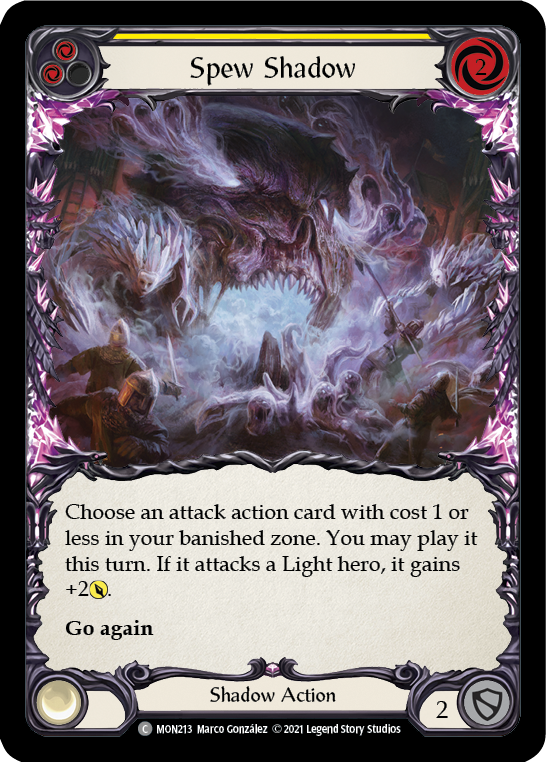 Spew Shadow (Yellow) [MON213] 1st Edition Normal - Devastation Store | Devastation Store