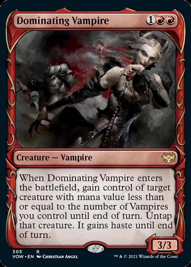 Dominating Vampire (Showcase Fang Frame) [Innistrad: Crimson Vow] | Devastation Store