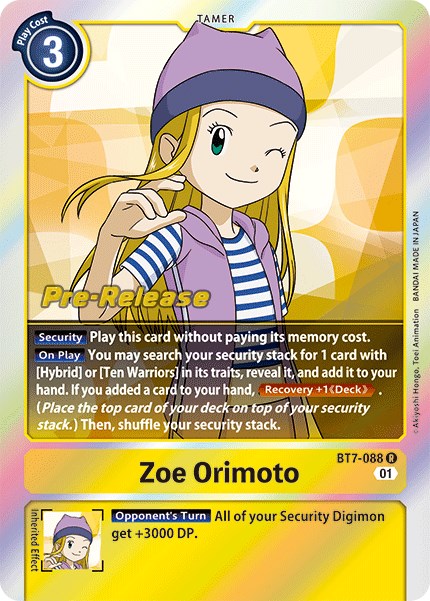 Zoe Orimoto [BT7-088] [Next Adventure Pre-Release Cards] | Devastation Store