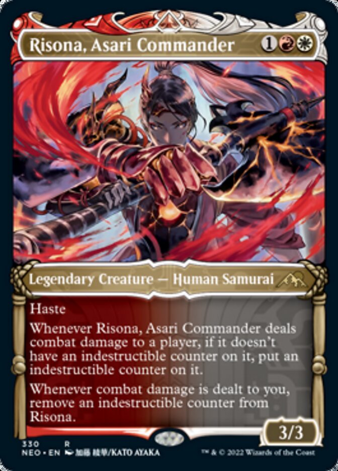 Risona, Asari Commander (Showcase Samurai) [Kamigawa: Neon Dynasty] | Devastation Store