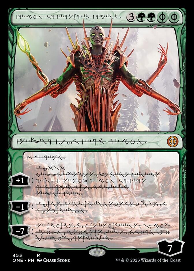 Nissa, Ascended Animist (Phyrexian Step-and-Compleat Foil) [Phyrexia: All Will Be One] | Devastation Store