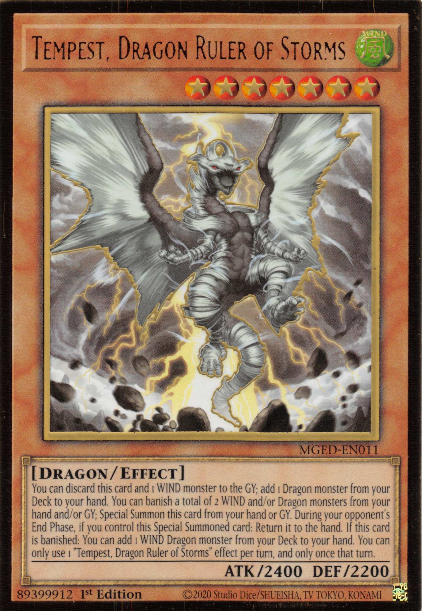 Tempest, Dragon Ruler of Storms [MGED-EN011] Gold Rare | Devastation Store