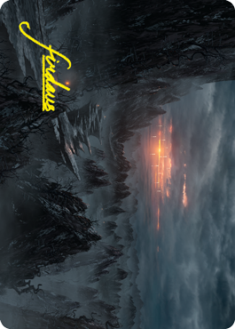 Sundown Pass Art Card (Gold-Stamped Signature) [Innistrad: Crimson Vow Art Series] | Devastation Store