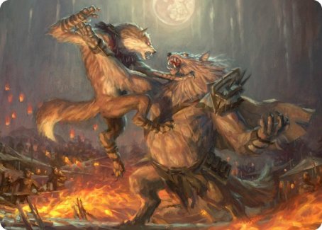 Duel for Dominance Art Card [Innistrad: Midnight Hunt Art Series] | Devastation Store