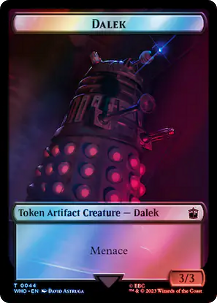Dalek // Food (0058) Double-Sided Token (Surge Foil) [Doctor Who Tokens] | Devastation Store