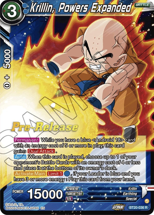 Krillin, Powers Expanded (BT20-036) [Power Absorbed Prerelease Promos] | Devastation Store