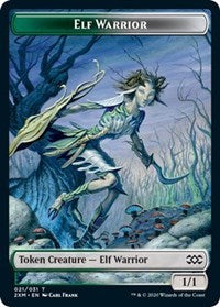 Elf Warrior // Plant Double-sided Token [Double Masters Tokens] | Devastation Store