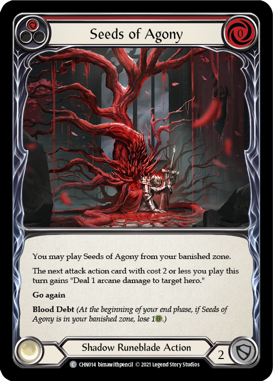 Seeds of Agony (Red) [CHN014] (Monarch Chane Blitz Deck) | Devastation Store