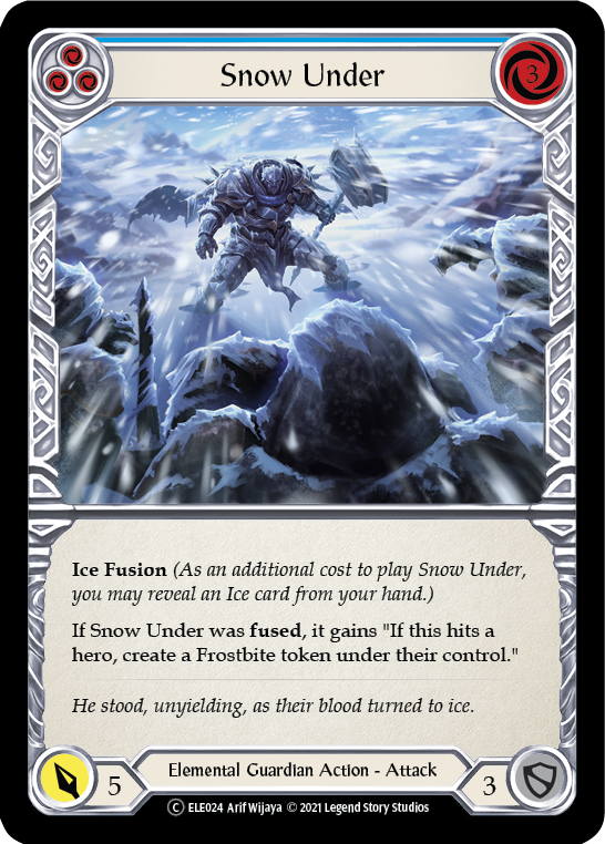 Snow Under (Blue) [U-ELE024] Unlimited Rainbow Foil | Devastation Store