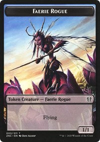 Faerie Rogue // Goblin Rogue Double-sided Token [Commander: Zendikar Rising Tokens] | Devastation Store