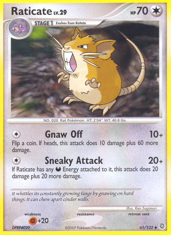 Raticate (61/132) [Diamond & Pearl: Secret Wonders] | Devastation Store