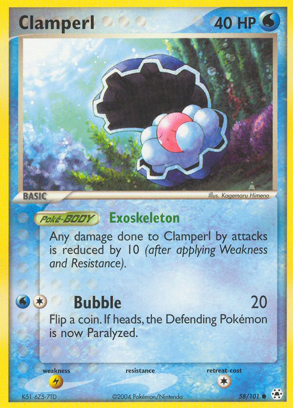 Clamperl (58/101) [EX: Hidden Legends] | Devastation Store