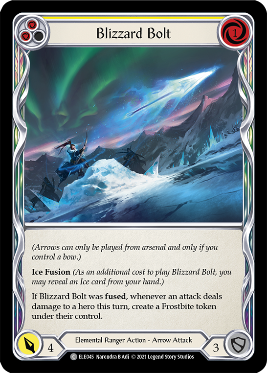 Blizzard Bolt (Yellow) [ELE045] (Tales of Aria)  1st Edition Normal | Devastation Store