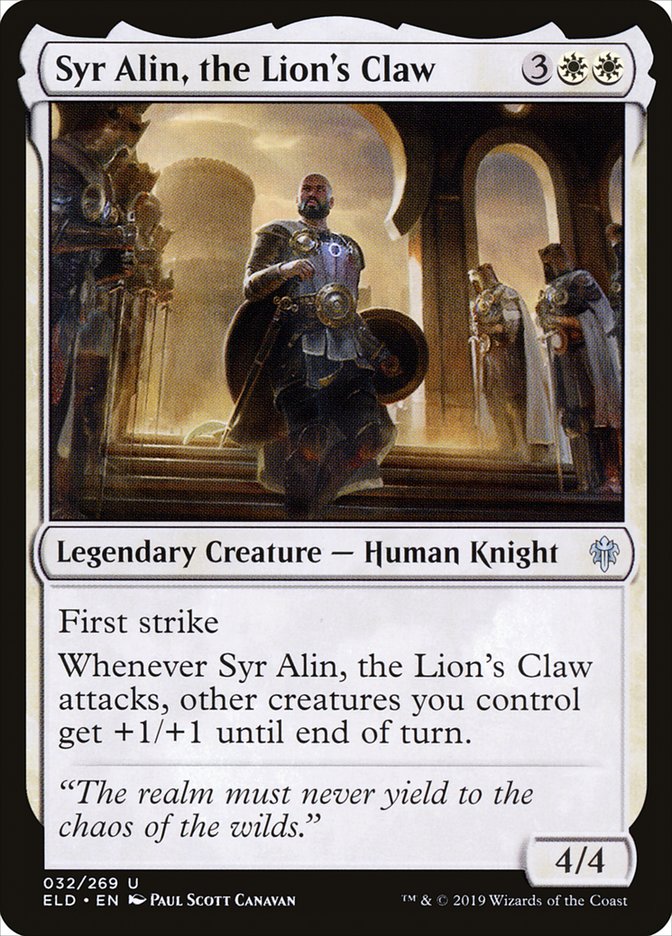 Syr Alin, the Lion's Claw [Throne of Eldraine] | Devastation Store